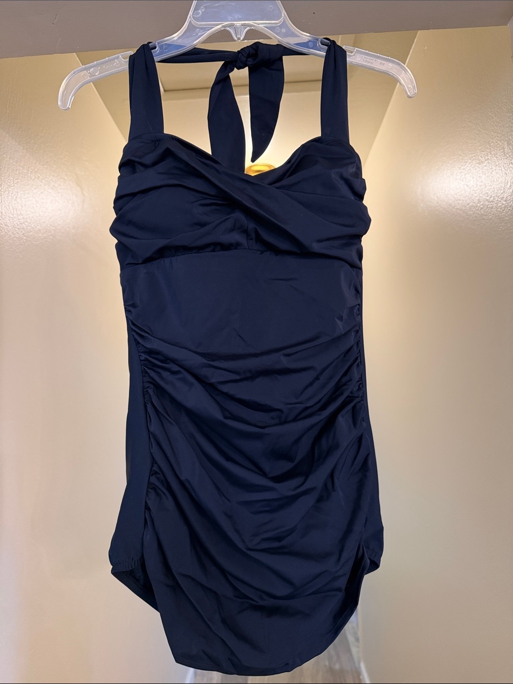 NWT Black One-Piece Halter swimsuit size Small 4/6